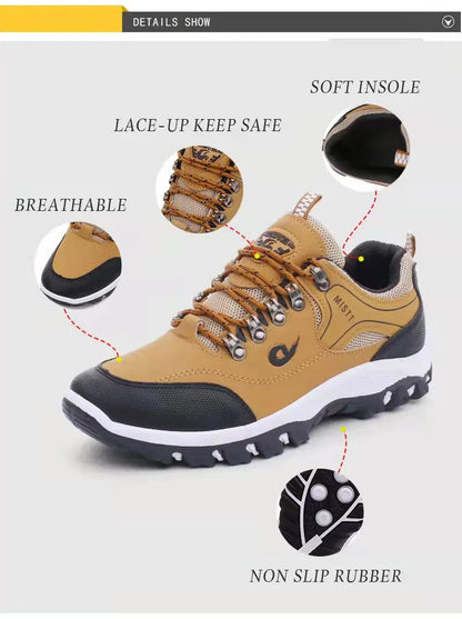 Scarpe da trekking da uomo in EVA, impermeabili, antiscivolo, in pelle, per sport outdoor, campeggio, running e jogging, novità 2025