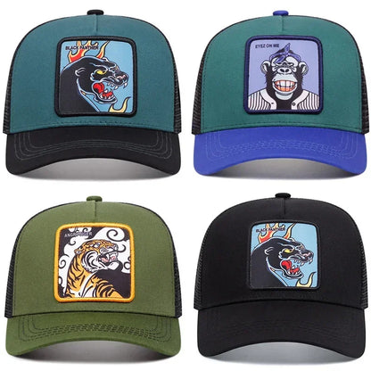 New High Quality Outdoor Sport Black Panther Baseball Cap Spring And Summer Embroidered Adjustable Unisex Hip Hop Dad Mesh Hat