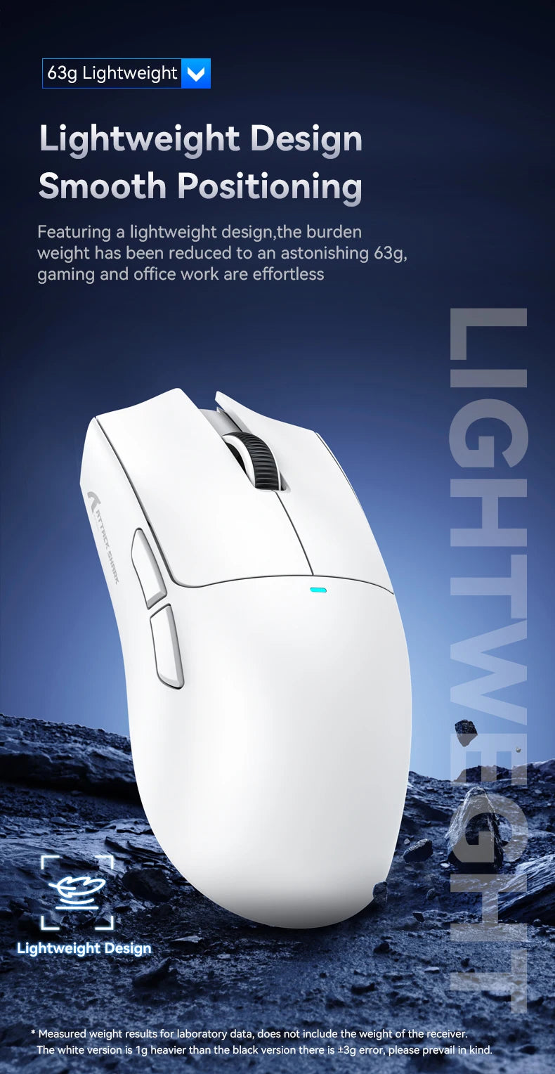 ATTACK SHARK X11 Gaming Mouse and X11 SE Wireless Mouse 22000 DPI, PAW3311 Sensor, BT/2.4G/Wired, 59g Lightweight, 2000W Clicks