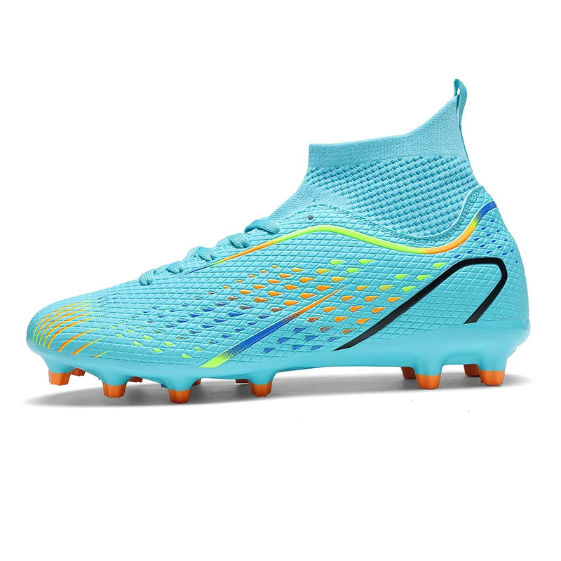 Chaussures de football FG/TF pour homme, bottes de football d'entraînement en plein air, baskets pour femme, chaussures de sport ultralégères antidérapantes, crampons de football pour terrain synthétique, grande taille