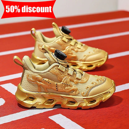 Childrens Sports Shoes Fashionable Mesh Campus Student Cushioning Training Shoes New Breathable Non Slip Daily Jogging Shoes