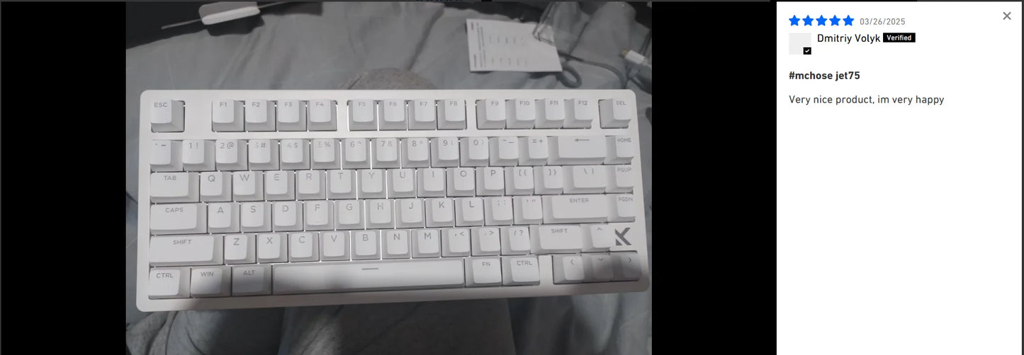 MCHOSE Jet 75 Magnetic Switch Gaming-Tastatur Hall Effect Hot-Swappable Angepasstes RGB Snap Tap 0.1ms Latenz 8kHz Abfragerate