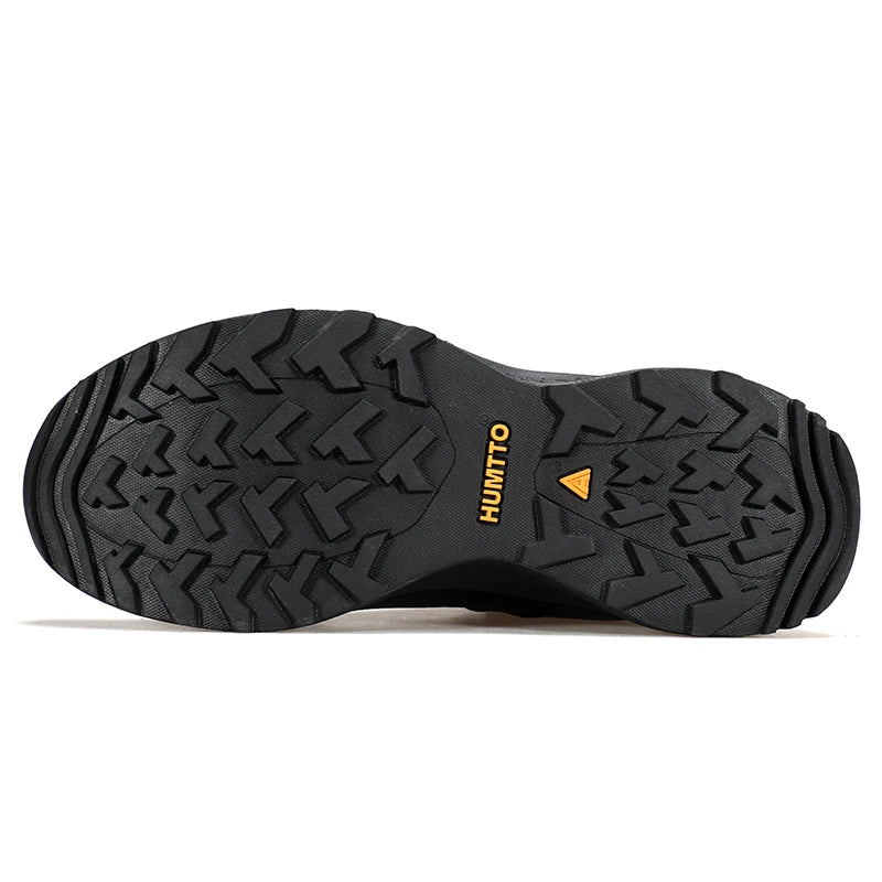HUMTTO Lederschuhe für Herren Winter Camping Outdoor Herren-Sportschuhe Atmungsaktive Trekkingstiefel für Männer Rutschfeste Wandersneaker