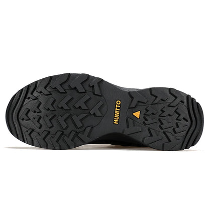 HUMTTO Lederschuhe für Herren Winter Camping Outdoor Herren-Sportschuhe Atmungsaktive Trekkingstiefel für Männer Rutschfeste Wandersneaker