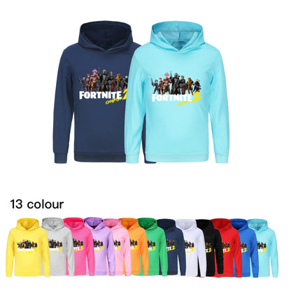 Detská mikina s kapucňou Fortnite, detské kreslené oblečenie, unisex pre chlapcov, mikiny s kapucňou s dlhým rukávom, ležérne kabáty pre mladších a dievčatá 1007