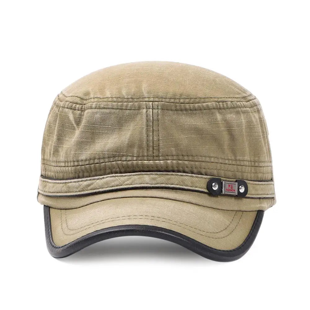 Fashion Men Peaked Cap Spring Summer Breathable Baseball Cap Adjustable Casual Cadet Hat High Quality Cotton Sun Cap