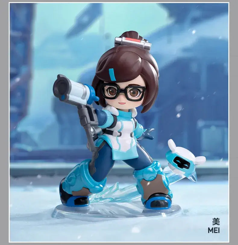 POP MART Overwatch Play of The Game Series Caixa Mistério Original Blind Box Surpresa Figuras de Ação Anime Adoráveis Ornamentos Figurinhas