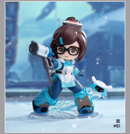 POP MART Overwatch Play of The Game Series Caixa Mistério Original Blind Box Surpresa Figuras de Ação Anime Adoráveis Ornamentos Figurinhas
