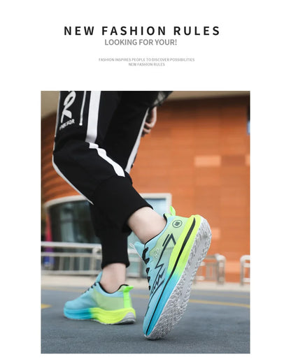 Unisex Lightweight Breathable Running Shoes Sporty Casual Low Top Flat Laced Footwear for Men And Women in Various Colors
