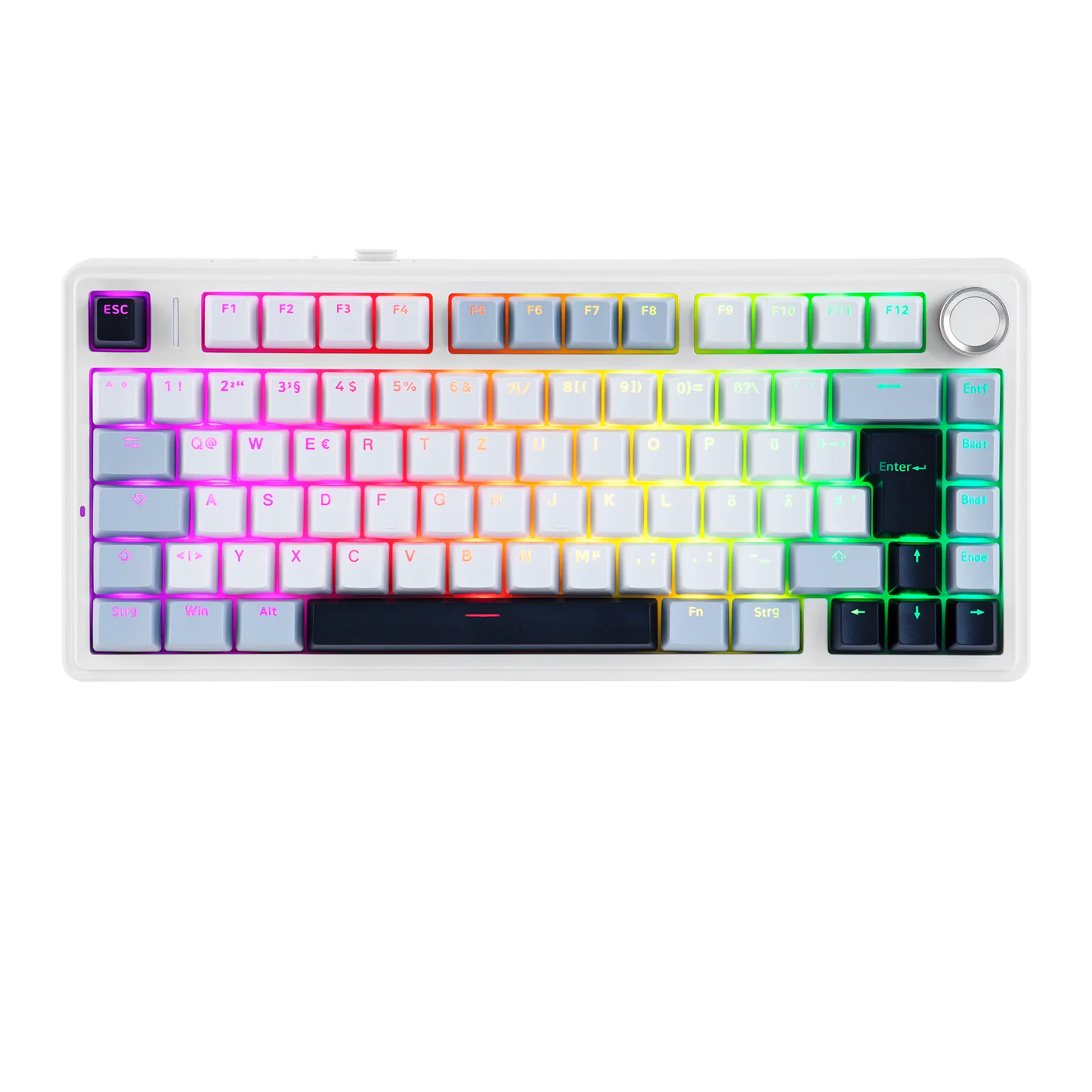 ISO-DE Layout EPOMAKER X AULA F75 75% German QWERTZ Hot-Swap Gasket Wired/Bluetooth/2.4G Wireless Mechanical Keyboard Knob/RGB