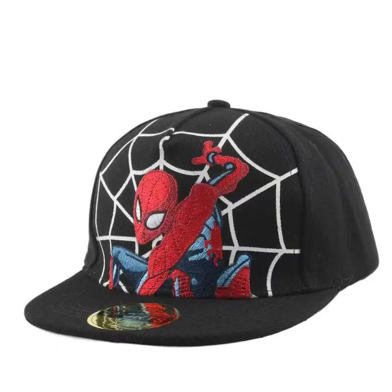 Marvel Spring/Summer New Children's Anime Spider Man Sunscreen Hat Baseball Hat Flat Edge Hip Hop Hat