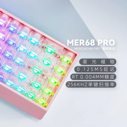 IROK Carotmas Mercury68 mechanische Tastatur mit Magnetschaltern, 8K, 68 Tasten, RT 0.004mm, geringe Latenz, individuell anpassbare kabelgebundene Gaming-Tastatur, PC-Geschenk