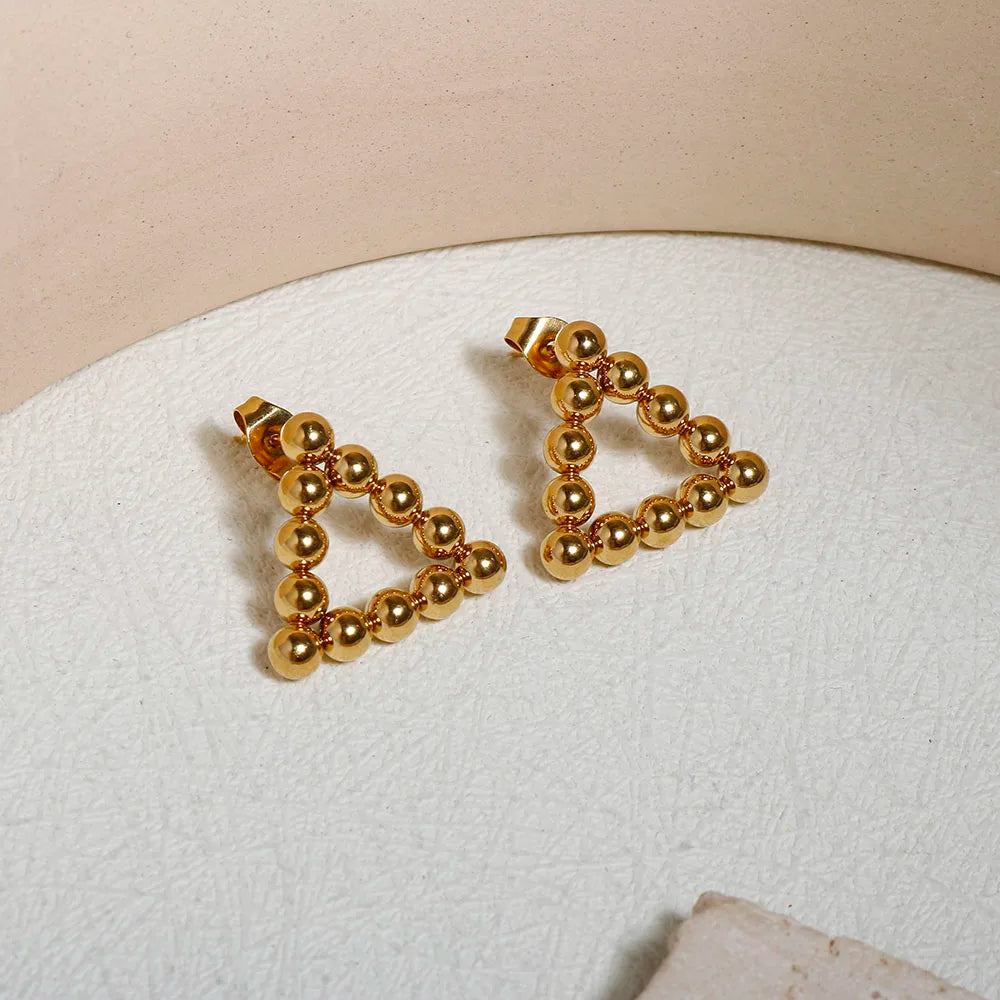 Hoop Earrings for Women Trendy Golden Stainless Steel Earring Jewelry New