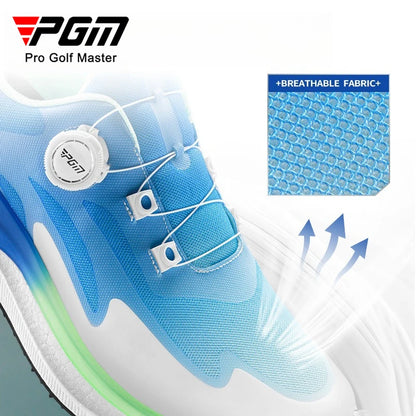 PGM Men's Golf Shoes with Ultra Soft Sole, Knob Shoelaces, Breathable, Anti-Slip Outdoor Sports Sneakers XZ412