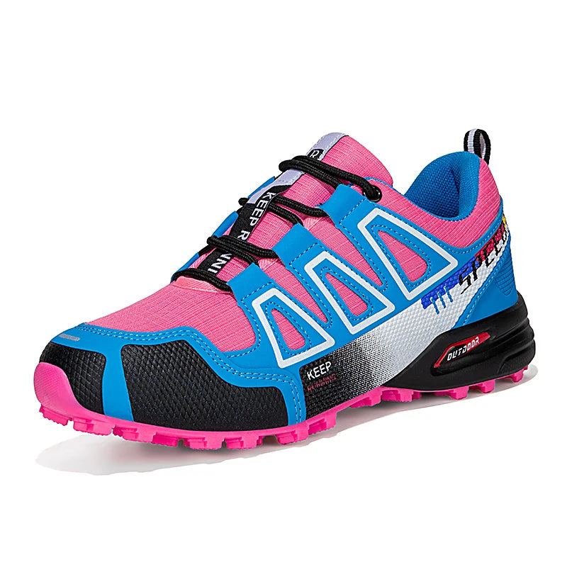 Unisex Outdoor Hiking Shoes Lace-Up Non-Slip Lightweight Men Tactical Training Sports Shoes Women Lockless Casual Cycling Shoes