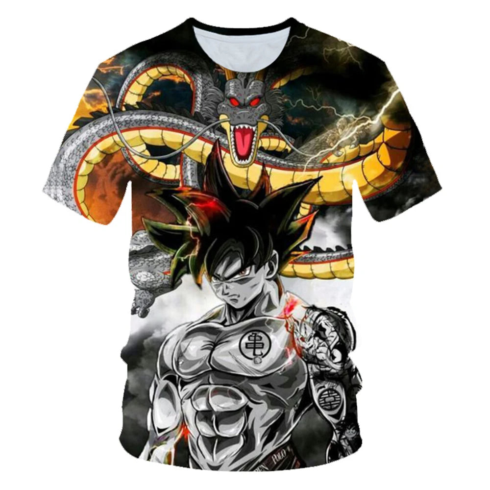 Dragon Ball T-Shirt Kids Adults Top T-Shirt Anime Character Son Goku Super Saiyan T-Shirt Boy Children's Clothes Summer T-Shirts