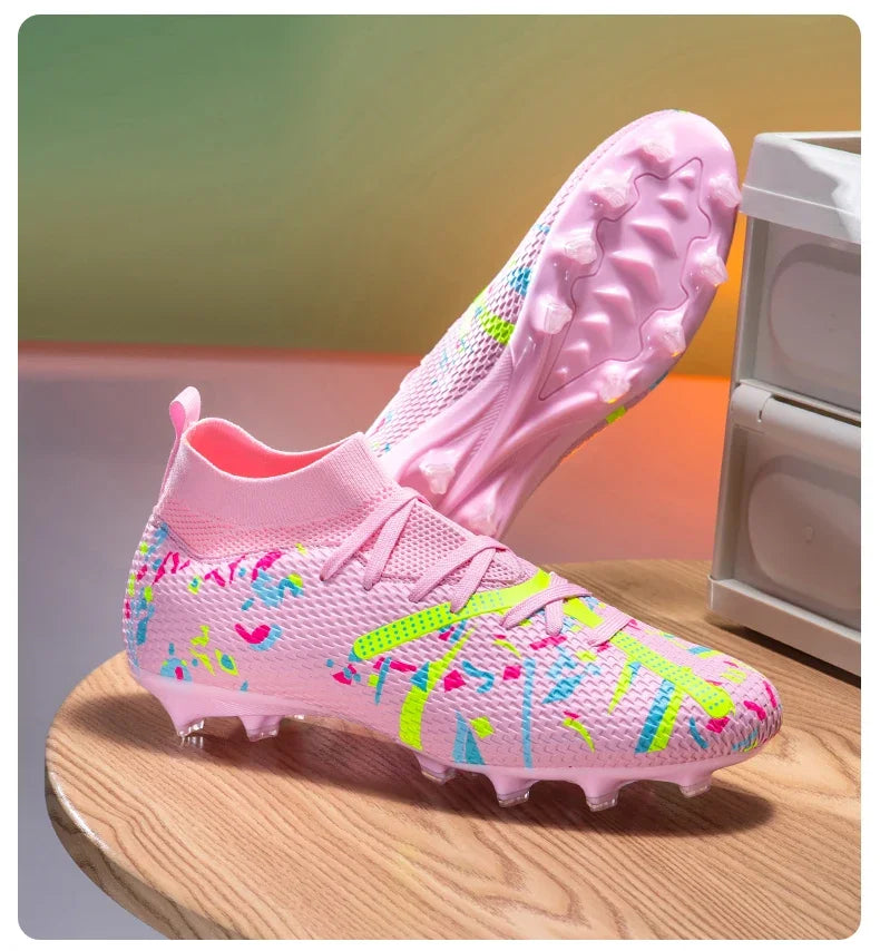 Nouvelles chaussures de football pour hommes, chaussures d'entraînement, crampons de football, baskets de match, chaussures de sport pour terrain gazonné, antidérapantes, professionnelles, ultralégères, unisexes.