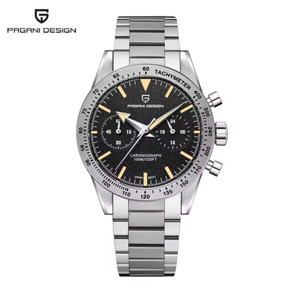 PAGANI DESIGN New 2026 Retro Luminous Moon Watch men Quartz speed Sport Chronograph AR Sapphire mirror VK64 Steel Men's Watches