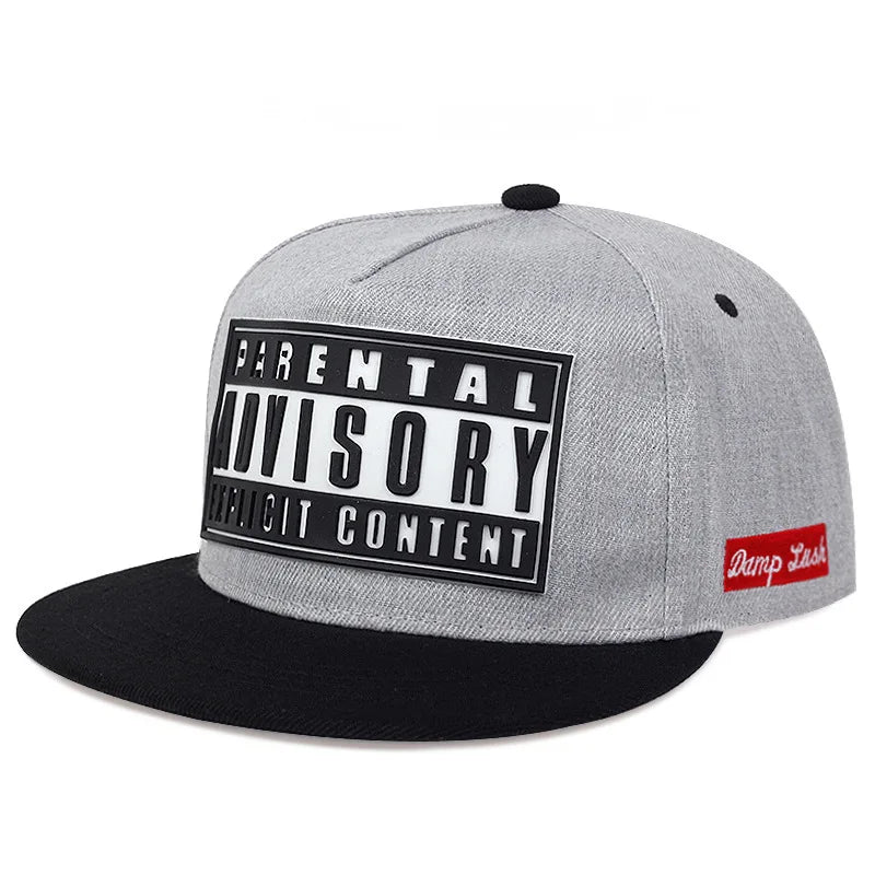 Flat Bill Visor Trendy Patch Snapback Hat Hip Hop Color Block Baseball Cap Unisex Lightweight Sunscreen Dad Hats For Women Men