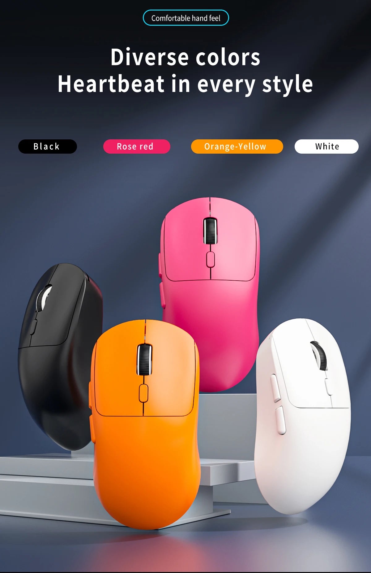 Ratón gaming Bluetooth recargable PAW3395, ligero y ergonómico, ratón inalámbrico para eSport