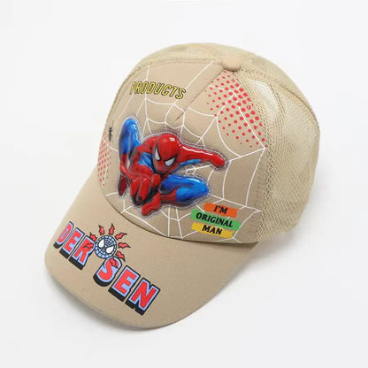 Marvel Spider Man Breathable Duck Tongue Hat Web Hat Summer Sunshade and Sun Protection Men's and Women's Hats