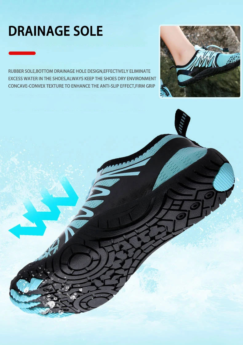 EOCENE męskie i damskie barefoot buty wodne do sportów outdoorowych, szybkoschnące buty na plażę, do pływania, fitnessu, brodzenia, trekkingu i jazdy na rowerze