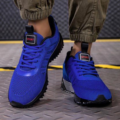 Men's Running Shoes, Lightweight Breathable Jogging Sport Shoes, Male Lace-up Fashion Comfort Non-Slip Casual Sneakers for Men