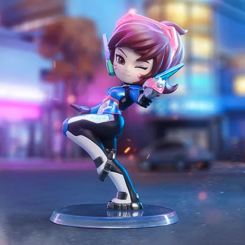 POP MART Overwatch Play of The Game Series Caixa Mistério Original Blind Box Surpresa Figuras de Ação Anime Adoráveis Ornamentos Figurinhas
