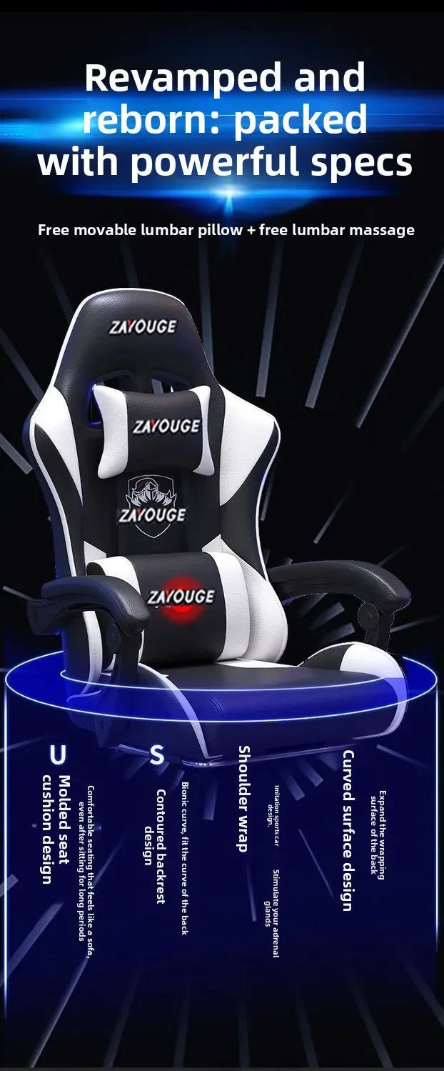 Sedia gaming ergonomica per home office, lunghe sessioni e streamer, regolabile, reclinabile, leggera e resistente