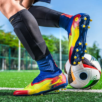 Chaussures de Football pour hommes, crampons de société, bottes professionnelles de terrain de Football en plein air, chaussures d'entraînement sur gazon, baskets à pointes longues