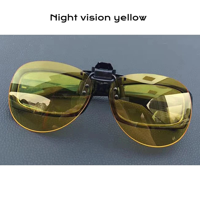 Pilot Polarized Sunglasses Clips Glasses Clip Driving Night Vision Eyeglasses UV400 Outdoor Shades Definition Sun Glasses Clips