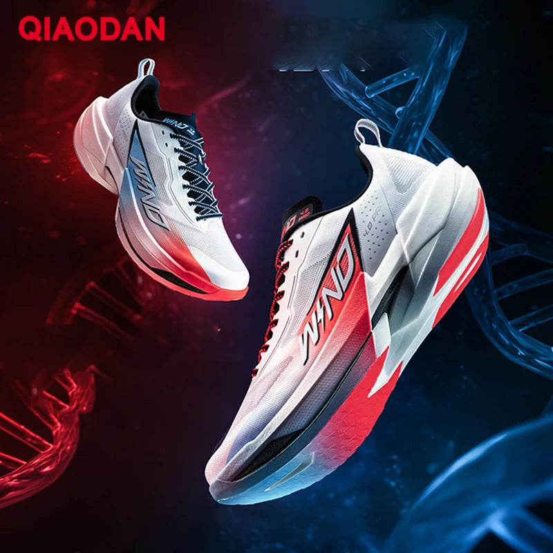 QIAODAN WIND 4PRO Marathonlaufschuhe mit Carbonplatte für Herren – professionelle Racing-Sneaker 2026, atmungsaktive Laufsportschuhe QDB023262291