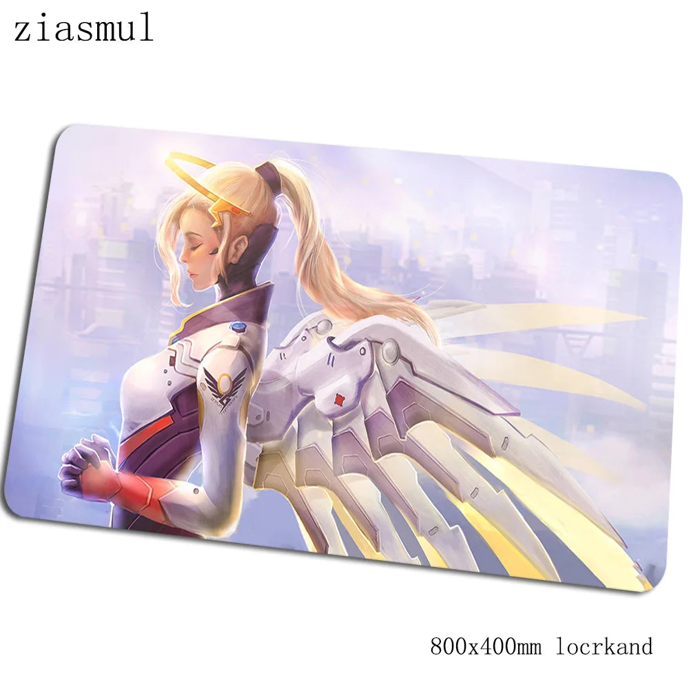 Overwatch-Mauspad 800x400x3mm – Bestseller-Computermatte, Gaming-Zubehör, großes Mauspad für Tastatur, PC-Spiele und Gamer