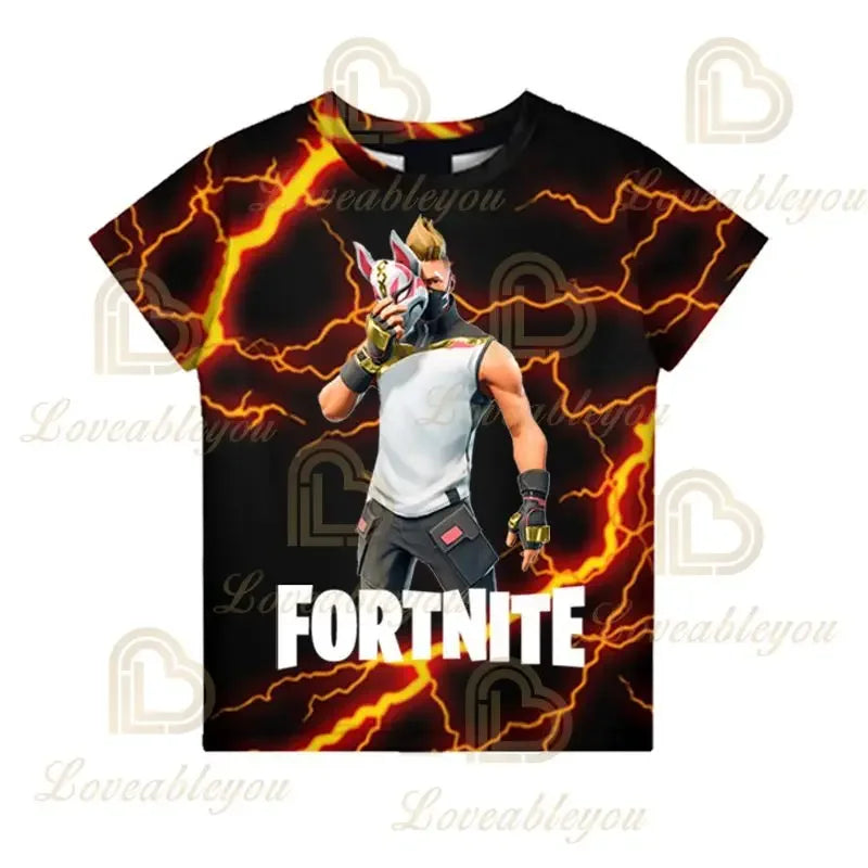 Cartoon Fortnite New Summer Children T Shirt 3D Printed Boys Girls Streetwear Adults Kids Clothes Funny Tee O-Neck Tops