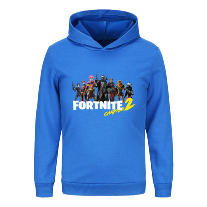 Detská mikina s kapucňou Fortnite, detské kreslené oblečenie, unisex pre chlapcov, mikiny s kapucňou s dlhým rukávom, ležérne kabáty pre mladších a dievčatá 1007