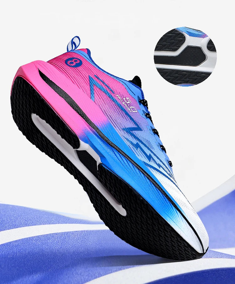 Brand Men's Carbon Plate Running Shoes Soft Cushion Shock Absorbing Sports Shoes Unisex Sneakers Light Anti-Slip Training Shoes