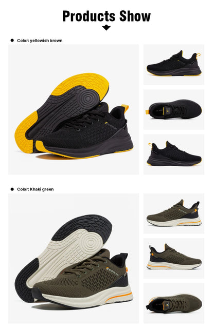 Baasploa Scarpe da running uomo nuove in mesh traspirante, sneakers sportive taglie forti 41-48, scarpe casual classiche da uomo antiscivolo per outdoor, comfort elevate
