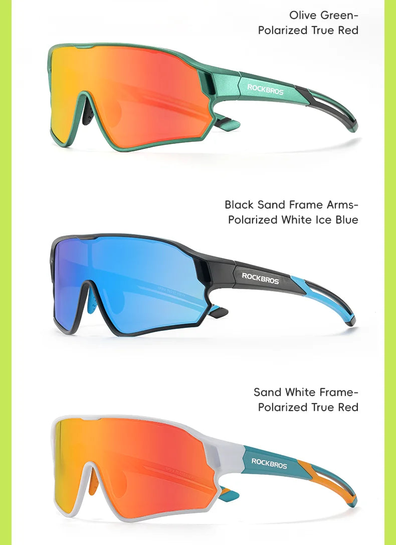 ROCKBROS Kids Polarized Photochromic Cycling Glasses UV400 Protection Outdoor Sports Sunglasses Child MTB Bicycle Eyewear