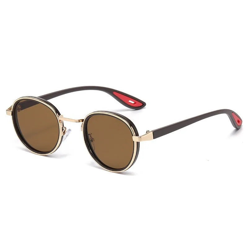 KLASSNUM Round Vintage Sunglasses Men Women 2026 New Punk Fashion Shades Trendy Luxury Brand Casual Anti UV Lens Sun Glasses