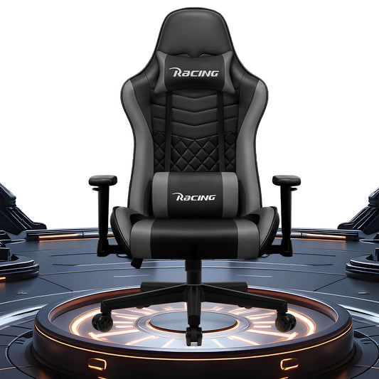 AUTHMIC Ergonomic Gaming Chair with Lumbar Support, Adjustable Armrest, Reclining Office Chair, 150kg Heavy Duty Gamer Chair for Home & Work