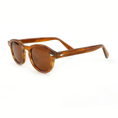 Polarized Sunglasses Men Women Johnny Depp Lemtosh Style Sun Glasses Retro Round Acetate Frame UV400 Lens Oculos