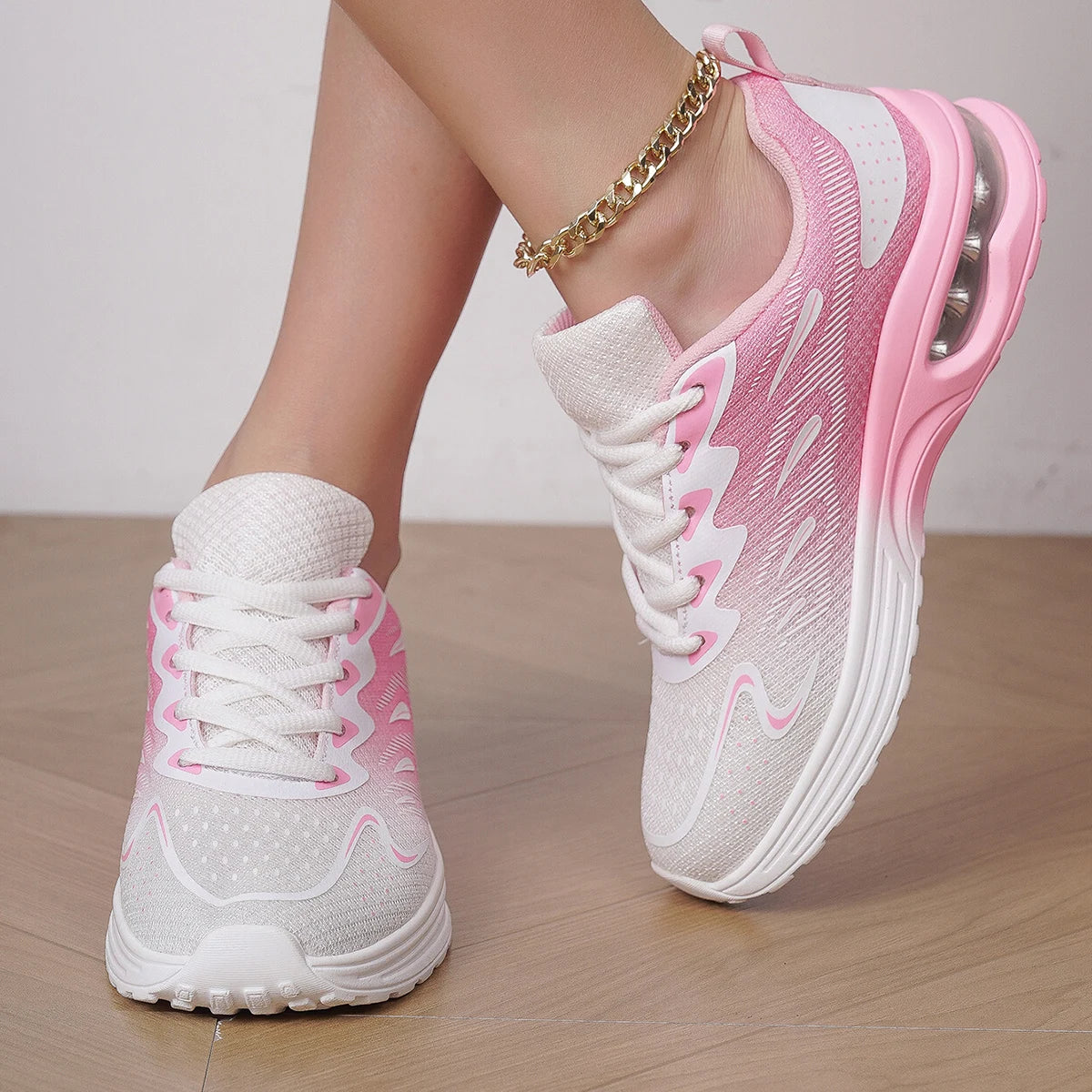 Sneaker Women Walking Shoes Women's Fashion Air Cushion Mesh Breathable Tennis Sport Shoes