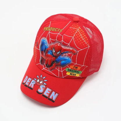 Marvel Spider Man Breathable Duck Tongue Hat Web Hat Summer Sunshade and Sun Protection Men's and Women's Hats
