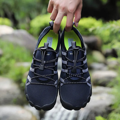 Green Water Shoes For Men Aqua Upstream Shoes New Breathable Mesh Beach Sandals Summer Sport Shoes Women Swimming Shoes Slippers