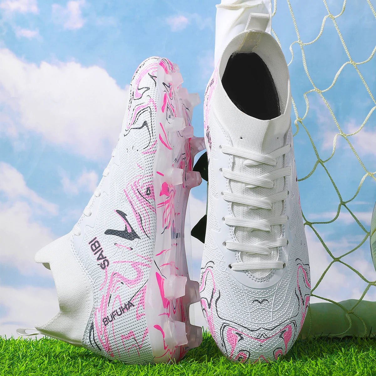 Professionelle, atmungsaktive Fußballschuhe FG mit langen Stollen – strapazierfähige und rutschfeste Sportschuhe, unverzichtbar für Fans