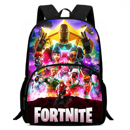 Kids School Backpack with Front Pocket, Light Weight Cartoon Fortnite Children Backpack For Age 6-9, Bags For Boys Girls