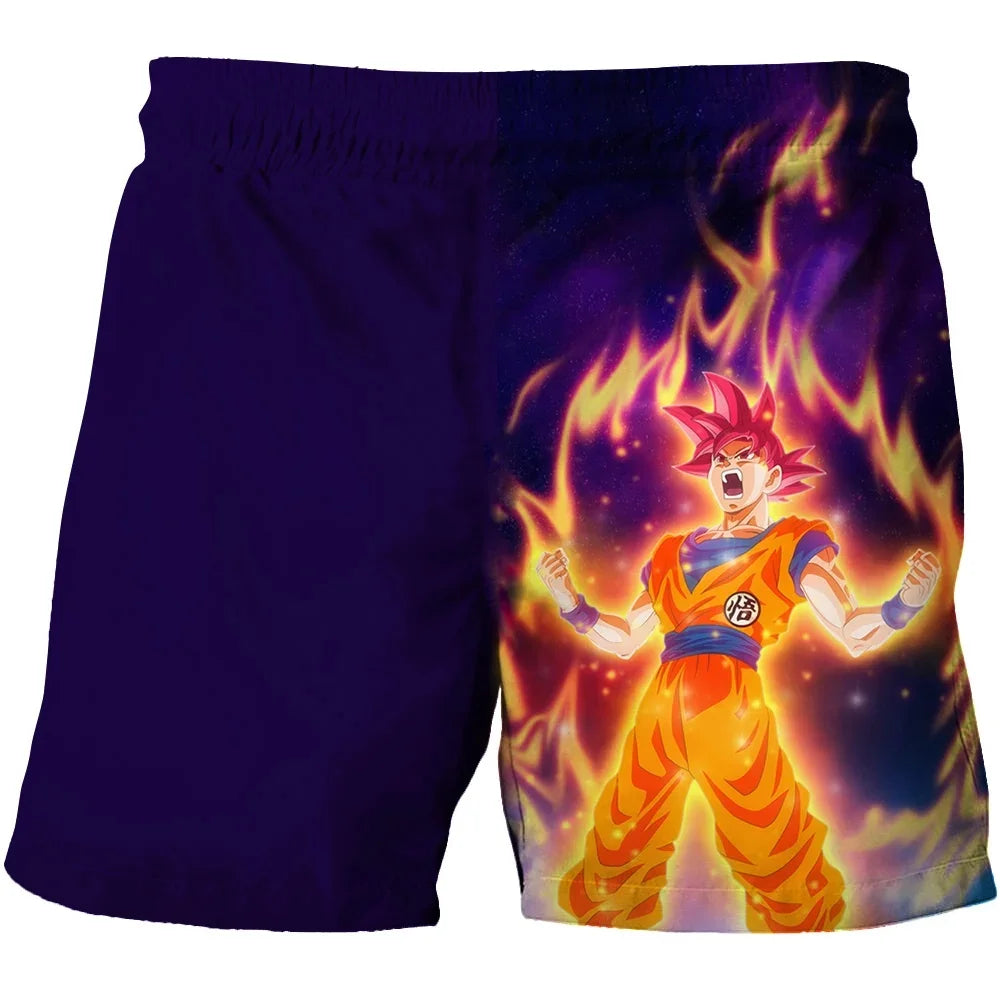 2026 Cartoon Dragon Ball Z Children's Boys' Shorts Beach Pants Summer Cartoon Cute Boys Beach Pants Comfortable and Breathable