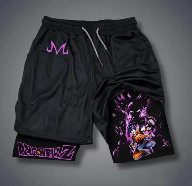 Dragon Ball Summer Men's Shorts Anime Printed Sports Pants Breathable Quick Drying Double Layer Shorts Gym Pants 2026 Streetwear