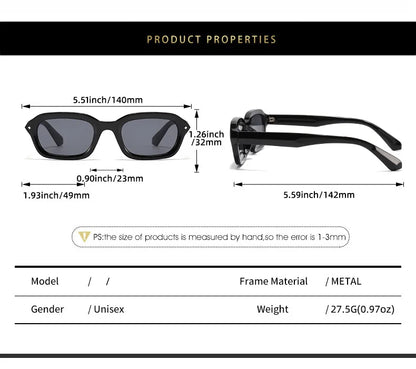 BOYSEEN Beach Sunglasses Man Summer Orange Sun Glasses UV400  Narrow frame square punk sunglasses show