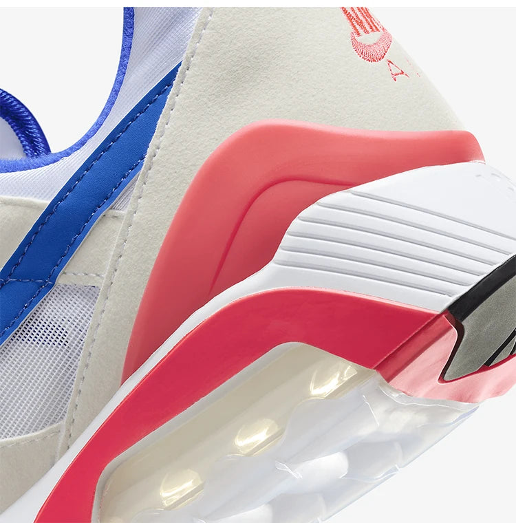 Nike Air Max 180 FJ9259-100 genuínos para homem, ténis de corrida duráveis e com bom suporte